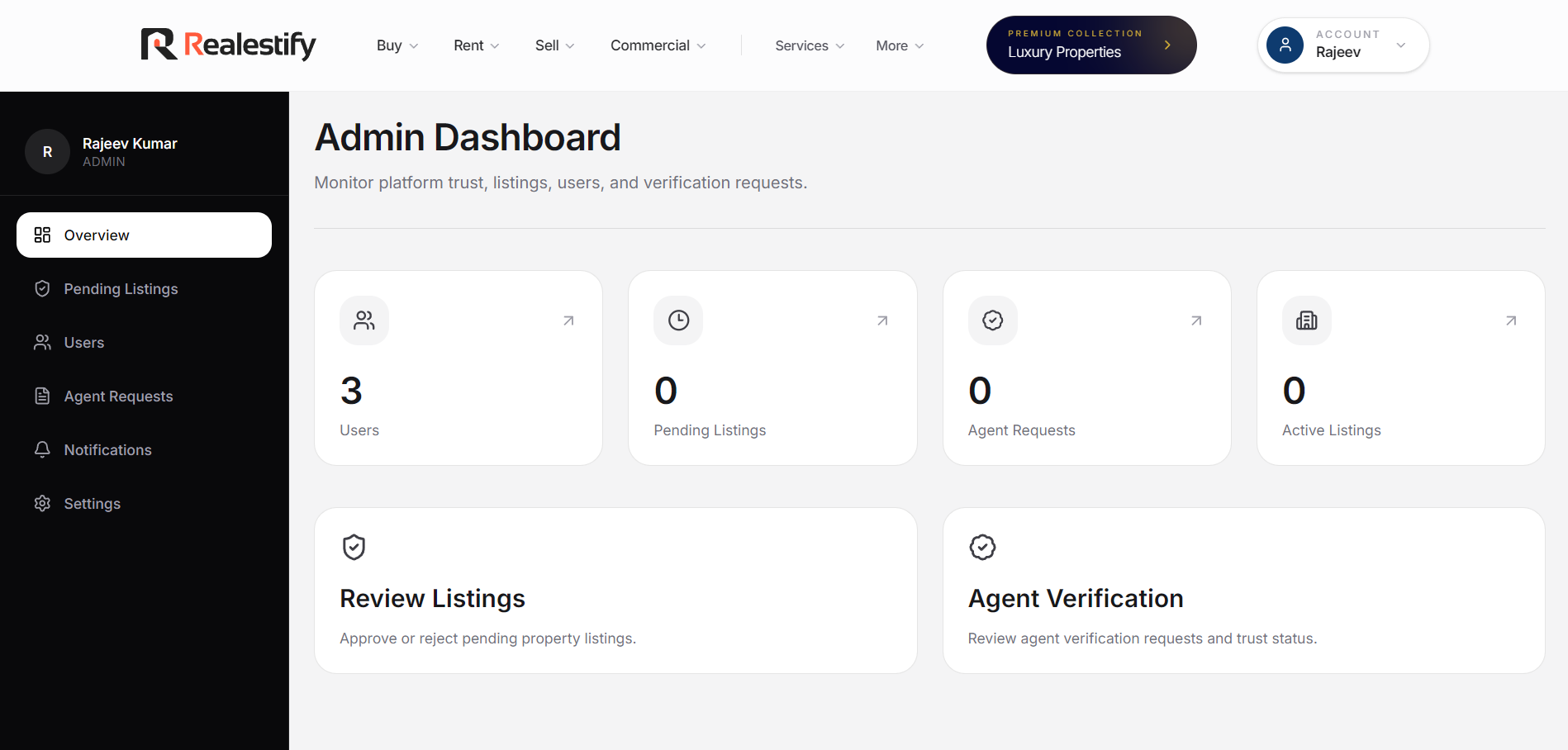 Admin Dashboard